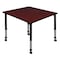 Regency Square Mobile Tables, 48 W, 48 L, 23-34 H, Wood, Metal, Mahogany TB4848MHAPCBK - alternate 1